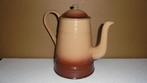 bruin/beige emaille koffiekan H23cm, Antiek en Kunst, Antiek | Emaille, Ophalen of Verzenden