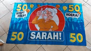 Vlag sarah 50 jaar 90x150cm beschikbaar voor biedingen