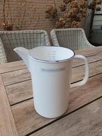 Laaks Brocante, emaille litermaat met blauwe rand, Antiek en Kunst, Ophalen of Verzenden