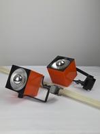 Vintage philips spots lamp op rail jaren 70, Ophalen, Gebruikt, Metaal of Aluminium