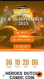 Dutch comic con - DCC Zaterdag/weekend tickets gezocht!, Tickets en Kaartjes, Evenementen en Festivals, Eén persoon
