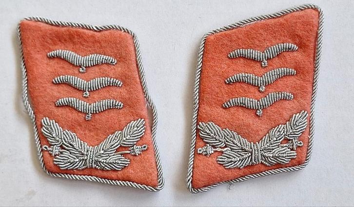 WO2 Duits - Kraagspiegels LW Hauptmann FLAK, Verzamelen, Militaria | Tweede Wereldoorlog, Luchtmacht, Embleem of Badge, Duitsland