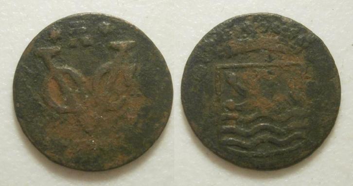 98] Zeeland VOC Duit, Postzegels en Munten, Munten | Nederland, Losse munt, 1 cent, Vóór koninkrijk, Ophalen of Verzenden