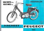 Peugeot 102 MTL NL 102 MS NL onderdelenboek (8026z), Ophalen of Verzenden, Zo goed als nieuw