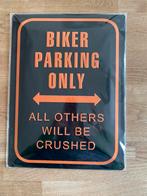 Biker Parking Only - metalen bord Nieuw, Ophalen of Verzenden, Nieuw
