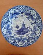 oud wandbordje Petrus Regout blauw molen, Ophalen, Gebruikt