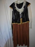 Leuke bruin/beige/witte BOERENMEID jurk, Ophalen, Carnaval, Maat 46/48 (XL) of groter, Kleding