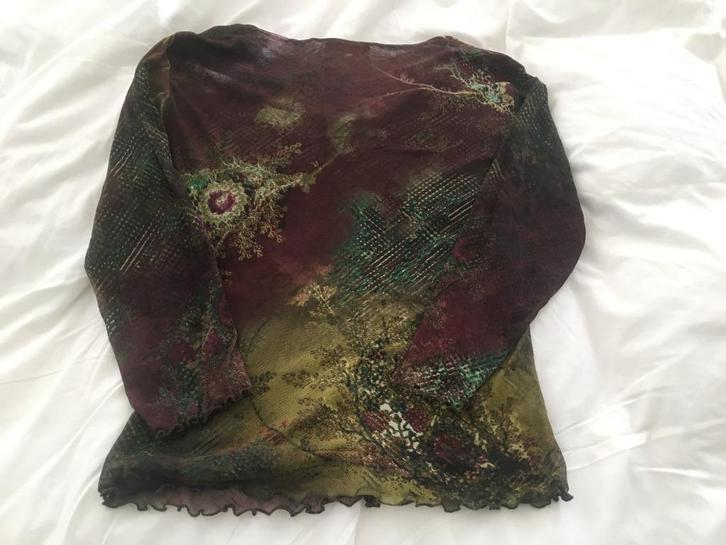 St. Emile gevoerd damesshirt maat L, Kleding | Dames, Tops, Gedragen, Maat 42/44 (L), Groen, Lange mouw, Verzenden