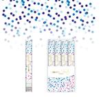Actiepack : 6 Confetti Kanon Gender Reveal Blauw, Ophalen of Verzenden, Nieuw, Feestartikel, Geboorte of Huwelijk