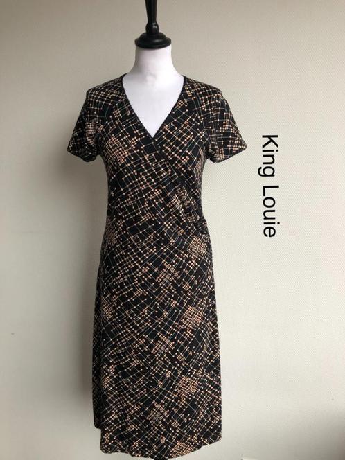 King Louie Jurk  {mt: 36} 6252-8,4, Kleding | Dames, Jurken, Zo goed als nieuw, Maat 36 (S), Zwart, Knielengte, Ophalen of Verzenden