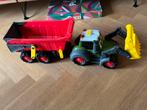 Tractor, grote tractor met aanhanger, tractor met geluid, Ophalen, Zo goed als nieuw