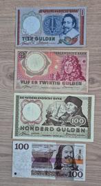 Bankbiljetten Nederland - Superleuke set nostalgie 2, Postzegels en Munten, Bankbiljetten | Nederland, Ophalen of Verzenden, 100 gulden