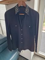 Chique zwarte blouse mt 38 met pareltjes merk Mario Rosella, Maat 38/40 (M), Mario rosella, Zwart, Ophalen of Verzenden