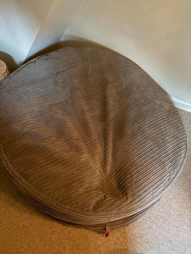 Loungepug zitzak 150cm, Huis en Inrichting, Zitzakken, Zo goed als nieuw, Zitzak, Grijs, Ophalen