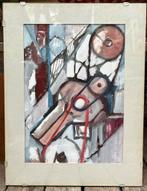 Mens en Machine, schilderij Diederik van Leeuwen, Antiek en Kunst, Ophalen