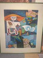 B. Long - Levendige Abstracte Figuren, Ophalen of Verzenden