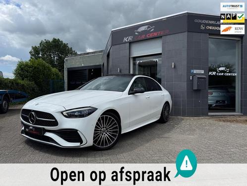 Mercedes-Benz C-klasse 200 AMG PANO-CAMERA-SFEER-CARPLAY, Auto's, Mercedes-Benz, Bedrijf, Te koop, C-Klasse, ABS, Achteruitrijcamera
