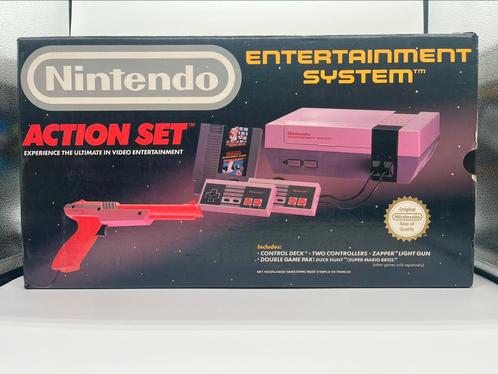 Nintendo NES ACTION SET Compleet in doos met Poster CIB, Spelcomputers en Games, Spelcomputers | Nintendo NES, Zo goed als nieuw