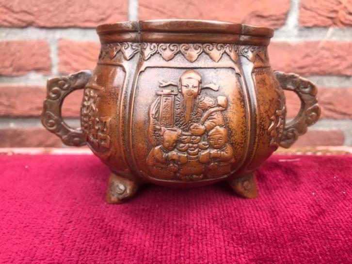 aziatica: fraaie bronzen wierookpot, Antiek en Kunst, Kunst | Niet-Westerse kunst, Ophalen of Verzenden