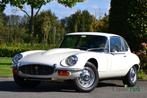 Jaguar E-Type Series III V12 "2+2" (bj 1971, automaat), Auto's, Oldtimers, Wit, Leder, 5344 cc, Blauw