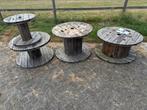 Vier Houten haspels, Ophalen, Gebruikt, Rond, Hout
