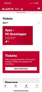 Kaartje ajax Groningen, Tickets en Kaartjes, Sport | Voetbal, Eén persoon