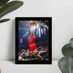 Michael Jordan gedrukte handtekening ingelijst Chicago Bulls, Sport en Fitness, Basketbal, Ophalen of Verzenden