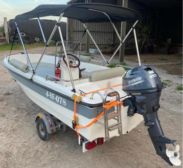 Nette consoleboot met Yamaha 20pk 4-takt buitenboordmotor beschikbaar voor biedingen