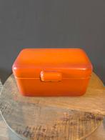 Antieke Emaille Beschuittrommel / Koektrommel Oranje, Antiek en Kunst, Antiek | Emaille, Ophalen of Verzenden