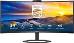 Philips 34E1C5600HE - QHD Ultrawide Monitor - Webcam, Computers en Software, Monitoren, VA, Refurbished, Ophalen of Verzenden