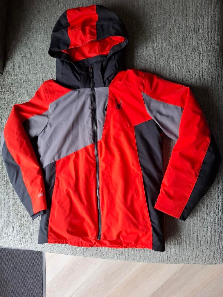 Spyder Ski Jas Maat 16 - Rood/Zwart, Kinderen en Baby's, Ophalen of Verzenden, Zo goed als nieuw, Spyder, Jongen