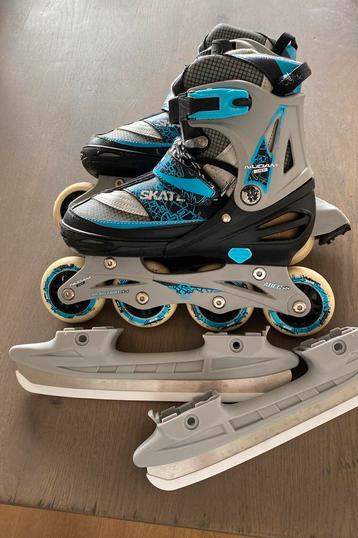 Nijdam Combo skates verstelbaar (inline + ijsschaats) 35-38 beschikbaar voor biedingen