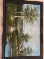 Antiek Schilderij met lijst Cafieri, Antiek en Kunst, Ophalen