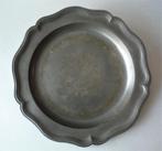 Tinnen bord accolade schotel Johann Georg Neeff, 1774 Ø 39cm, Antiek en Kunst, Antiek | Tin, Verzenden