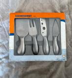 Kaasmes set – 4 stuks RVS, in doos, Ophalen of Verzenden, Zo goed als nieuw, Rvs of Chroom, Bestekset