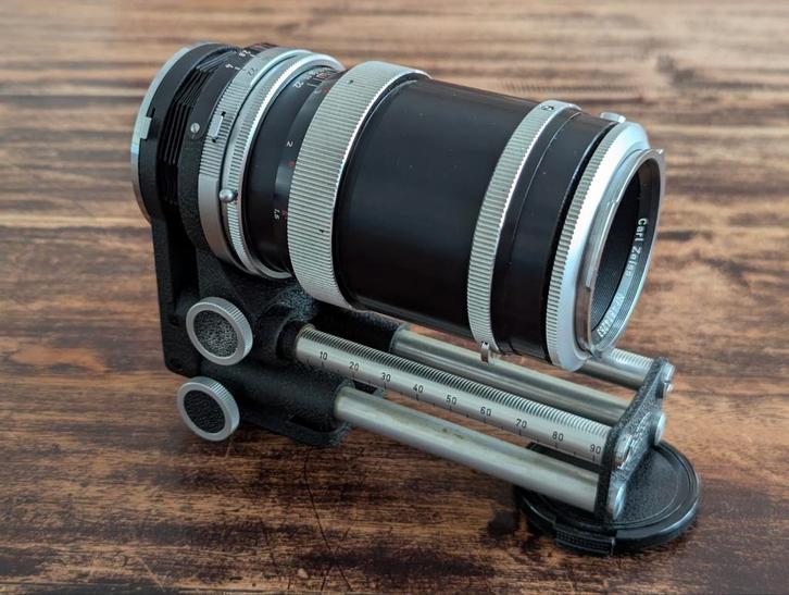 Zeiss Ikon Contarex Zeiss Tessar 3,5 115mm met balg macro, Verzamelen, Fotografica en Filmapparatuur, Lens of Lenzen, 1960 tot 1980