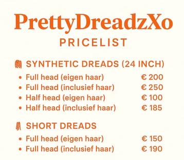 Dreadlocks zetten beschikbaar voor biedingen