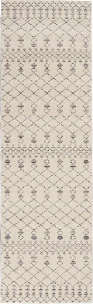NIEUW! Vloerkleed Nourison Palermo Beige Grey 66x230 € 25.99, Huis en Inrichting, Stoffering | Tapijten en Kleden, Nieuw, 50 tot 100 cm