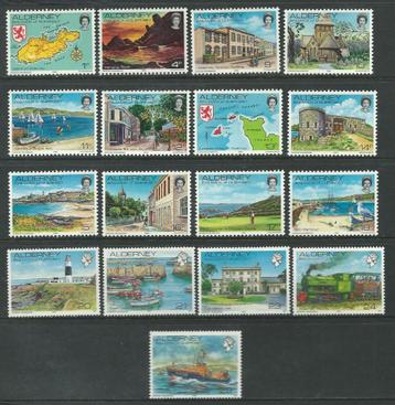 ALDERNEY 1983-93 Frankeerzegels set van 17, Postfris. beschikbaar voor biedingen
