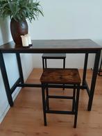 Bartafel met 2 krukjes, Huis en Inrichting, Tafels | Statafels, Ophalen, Gebruikt