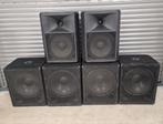 Pa installatie 15 inch toppen en 18 inch subwoofers, Muziek en Instrumenten, Ophalen, Gebruikt, 1000 watt of meer, P.A.