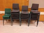 Stoelen stapelbaar, Huis en Inrichting, Stoelen, Ophalen, Gebruikt, Bruin, Metaal