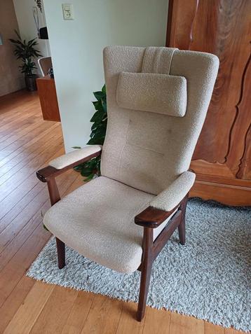 Deense Farstrup Design Stoel teak boucle verstelbaar beschikbaar voor biedingen