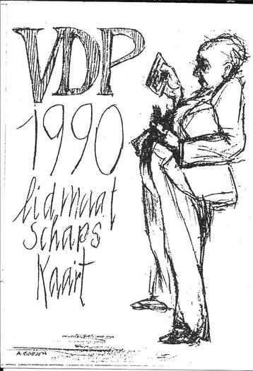 Lidmaatschap kaart van VDP 1990 Ansichtkaart beschikbaar voor biedingen