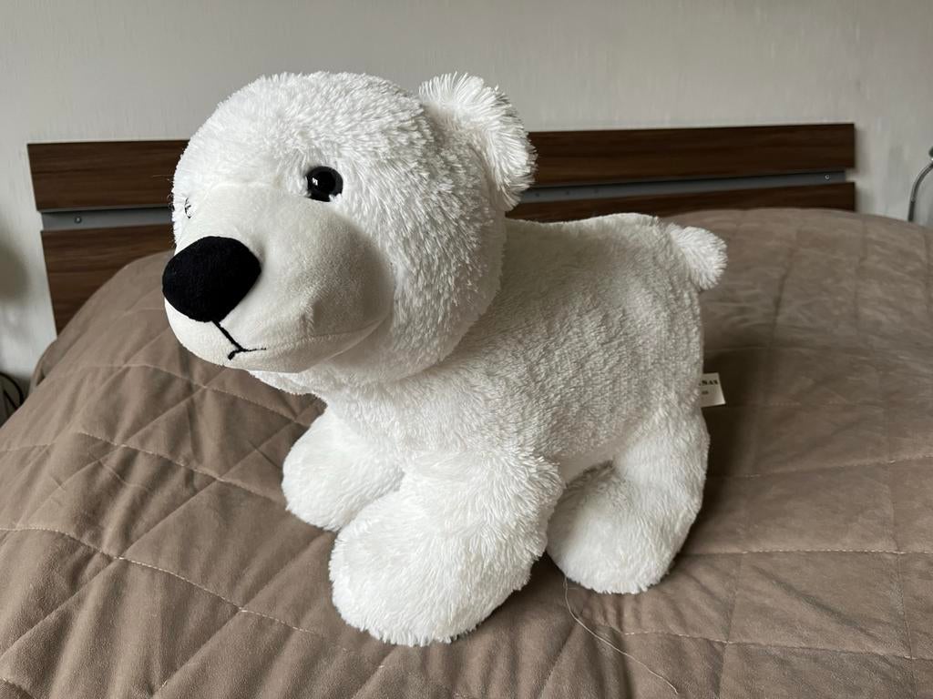 Ijsbeer knuffel - decoratie, Ophalen of Verzenden, Zo goed als nieuw, Beer