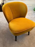 WOOOD fauteuil Sara fluweel okergeel, Ophalen, Zo goed als nieuw