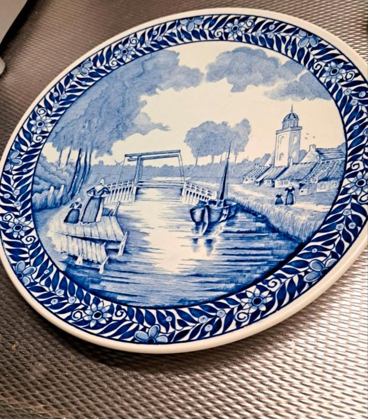 Delfts Blauw Bord - Boch Belgium, Antiek en Kunst, Antiek | Wandborden en Tegels, Ophalen