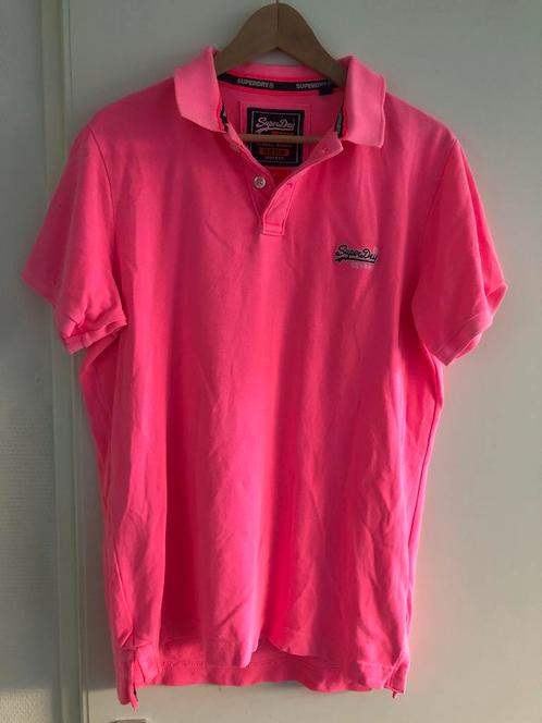 STUNT: Roze Superdry Polo Mt L IZGS Neon Roze, Kleding | Heren, Polo's, Zo goed als nieuw, Maat 52/54 (L), Roze, Ophalen of Verzenden