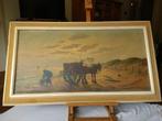DE Garnalen/Schelpen  visser aan het werk op strand, Antiek en Kunst, Ophalen of Verzenden