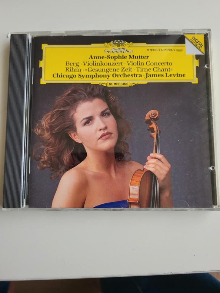 Anne-Sophie Mutter - Berg, Rihm - Vioolconcerten CD, Cd's en Dvd's, Cd's | Klassiek, Zo goed als nieuw, Orkest of Ballet, Modernisme tot heden